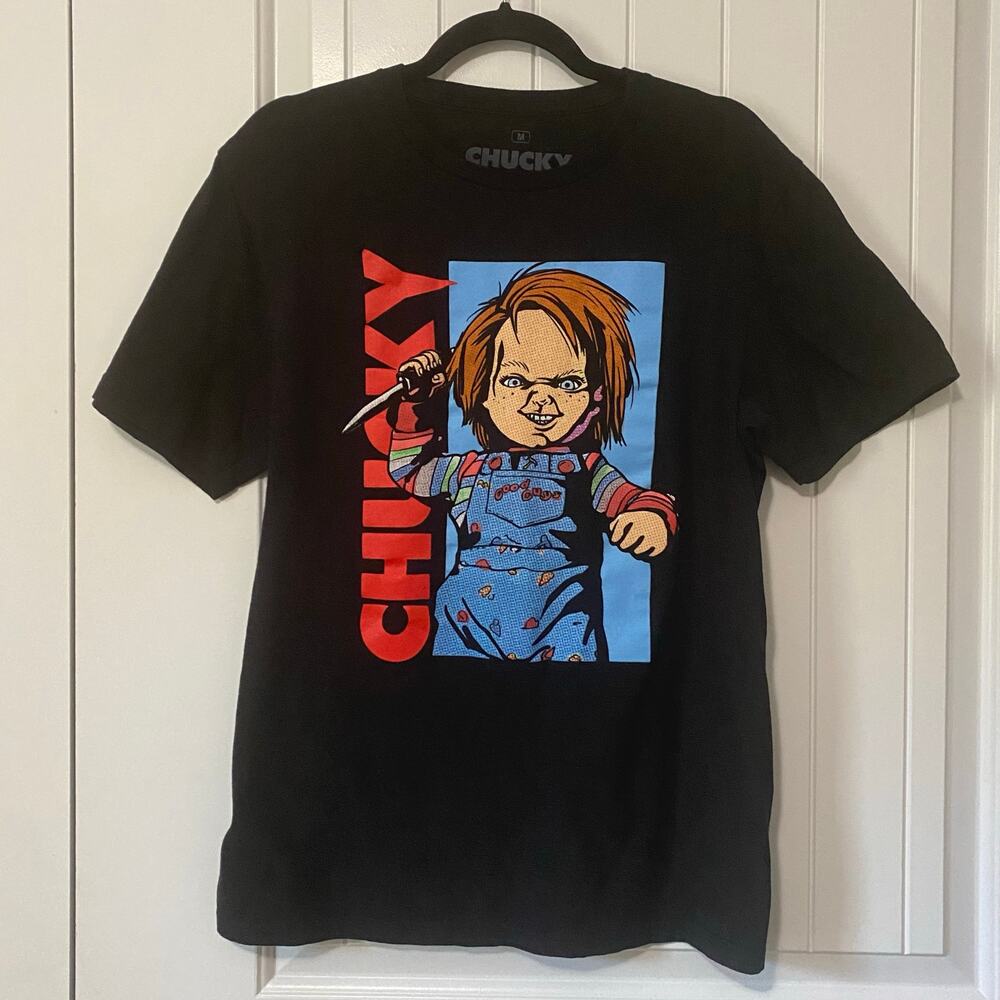 Chucky Men’s Black Short Sleeve Graphic T Shirt Halloween
